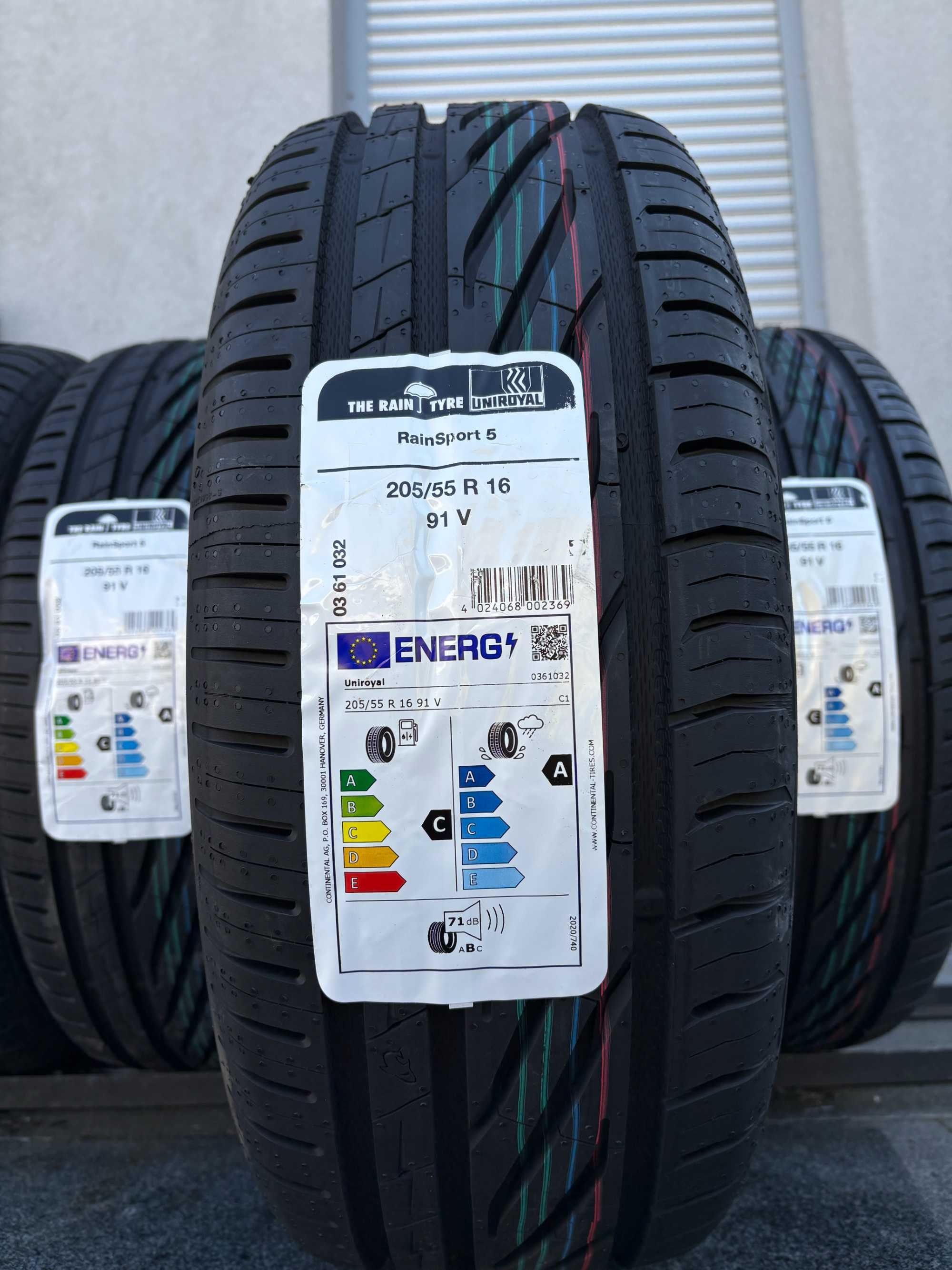 komplet lato 205/55R16 Uniroyal RainSport5 91V prod2025r C,A,71db gwar
