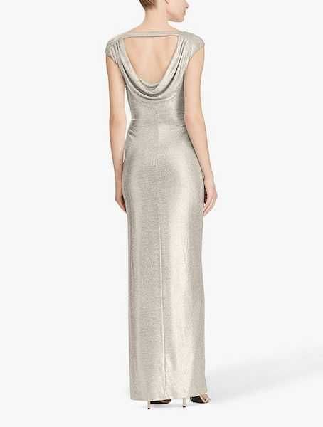 Suknia balowa wieczorowa sylwestrowa Ralph Lauren złota S 36 Sylwester