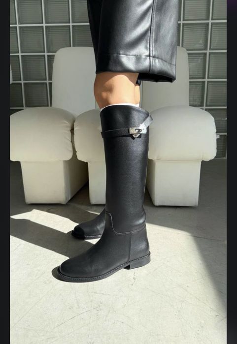 Чоботи Жокейки шкіряні зимові