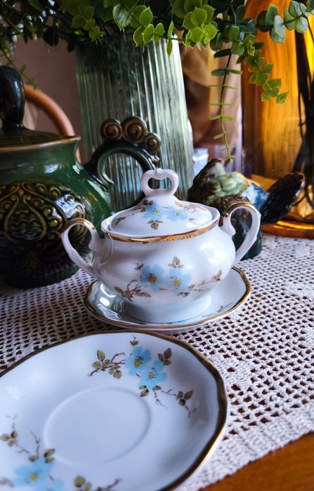 Масленка блюдо селедочница сахарница цукорниця кобальт посуда винтаж