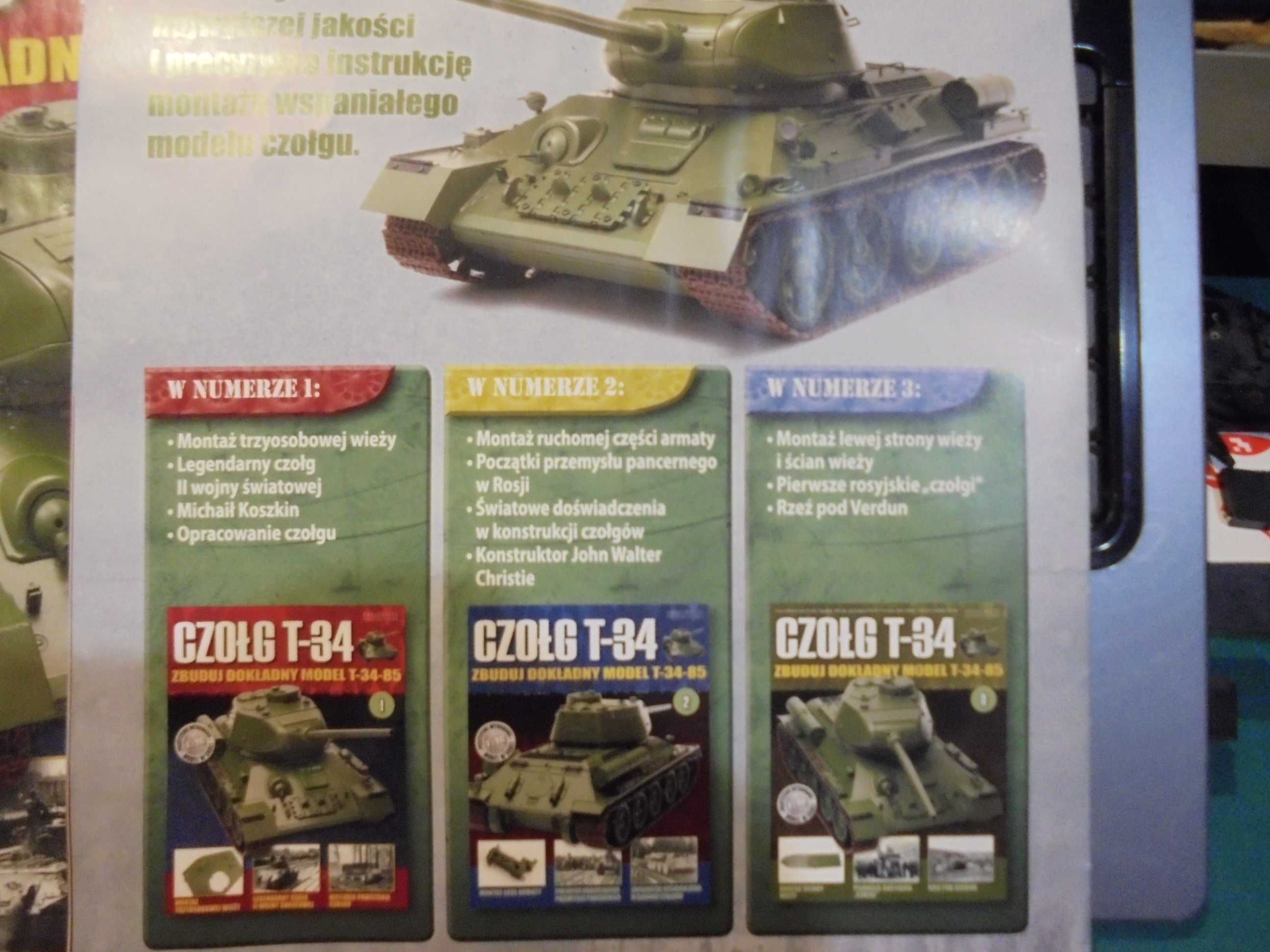 czołg T-34 z działem, eaglemoss 15 NUMEROW 1:16 wydanie gazetkowe