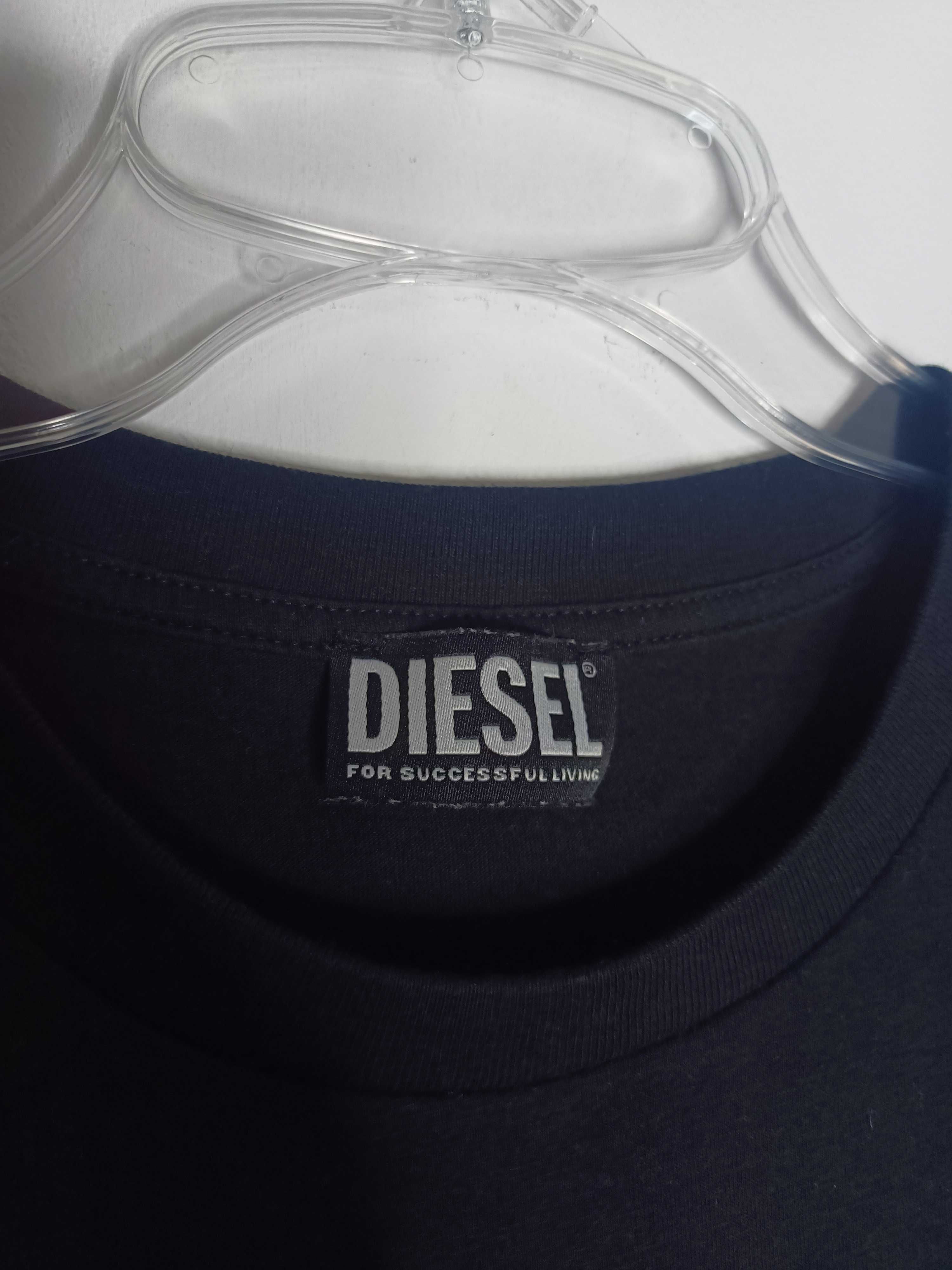 Diesel Distrub Tee Czarna Basic Koszulka