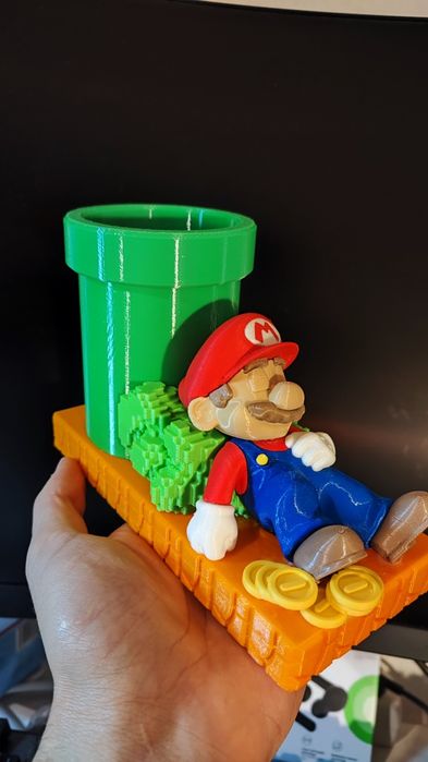 Porta canetas Super Mario