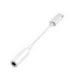 Adapter Przejściówka Z Usb Typ C Na Gniazdo Audio 3.5 Mini Jack Biały