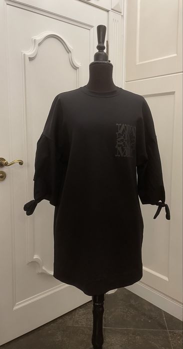 MAX MARA piękna sukienka z bufiastymi rękawkami