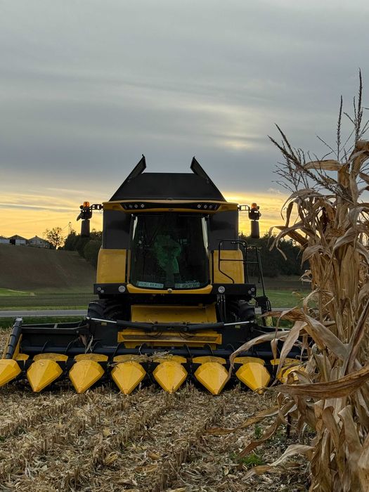 Zbiór kukurydzy kombajnem New Holland CX 6.80 mapowanie plonu