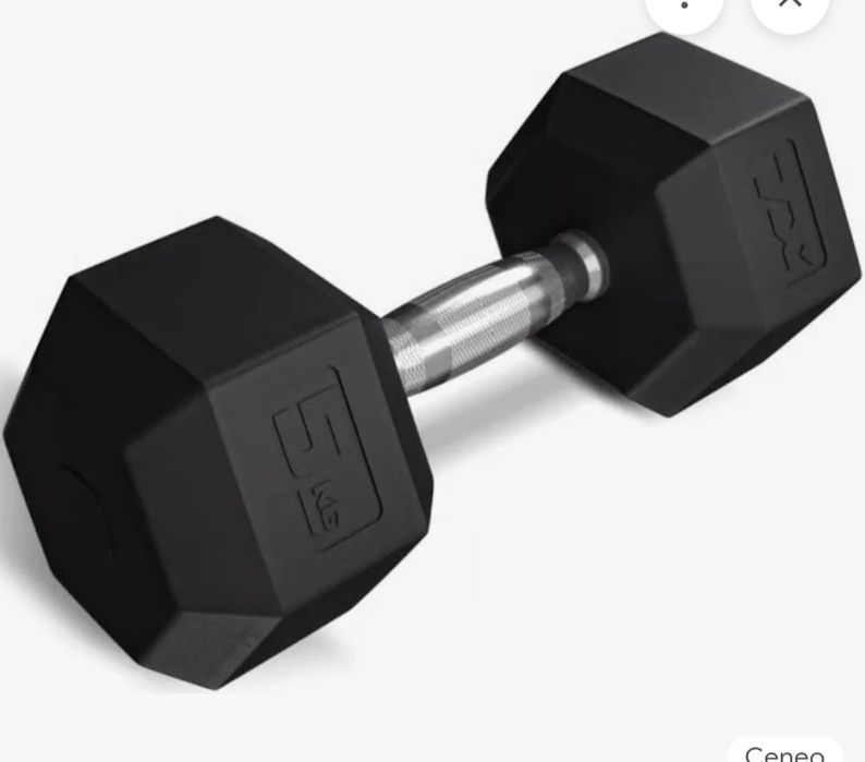 Dwie hantle 5 kg czarne małe