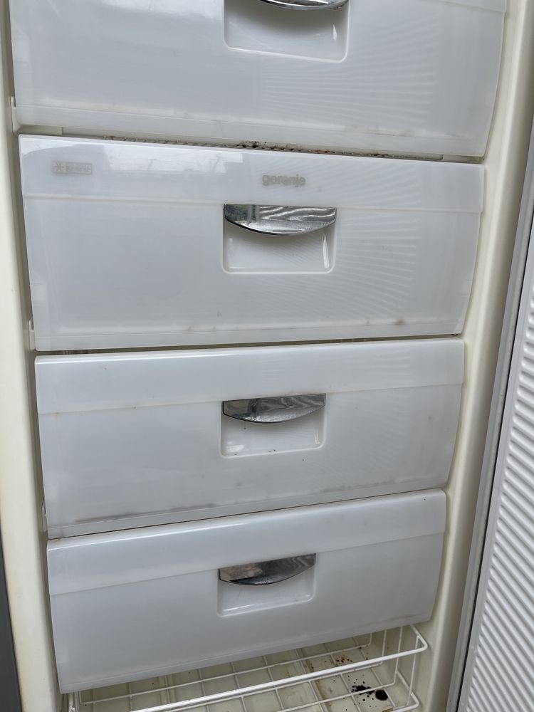 морозильна камера морозилка сіра gorenje