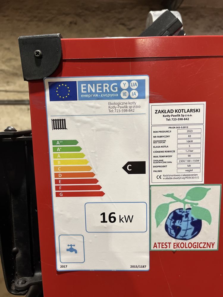 Piec kocioł na węgiel/drewno 16kw do 110m2 darmowa dostawa