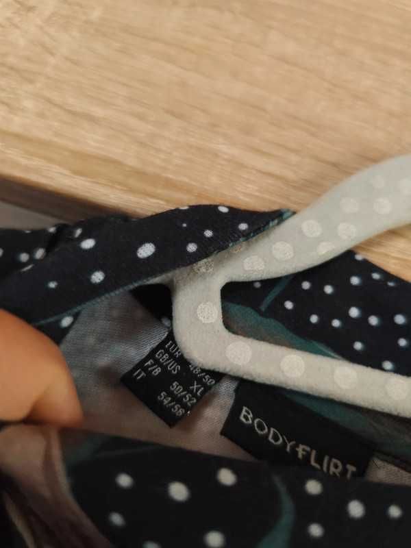 midi piękna sukienka bodyflirt 48/50 wzór bez wad
