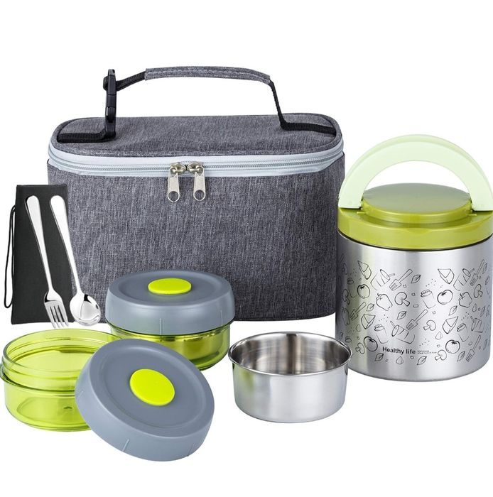 Zestaw lunchboxów Lille Home że sztućcami