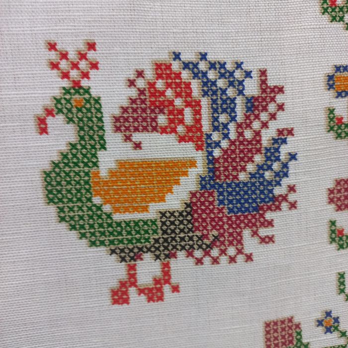 Niemiecka makatka nowa len bawełna