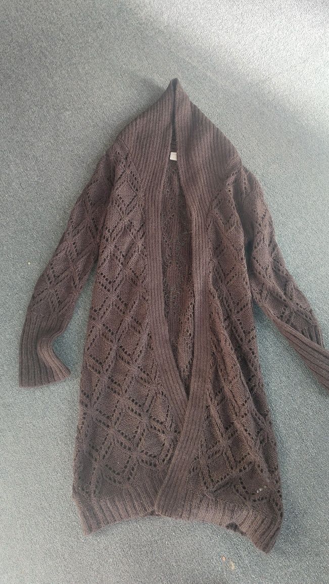 Sweter długi brązowy r one size 38-42