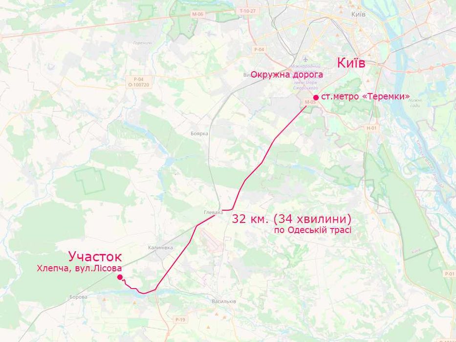 Продаж 2 га у лісовій місцевості, Хлепча (32 км від Києва)