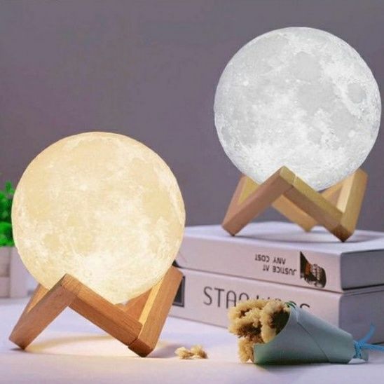 Нічник місяць, який світиться Moon Lamp 13 та 18см