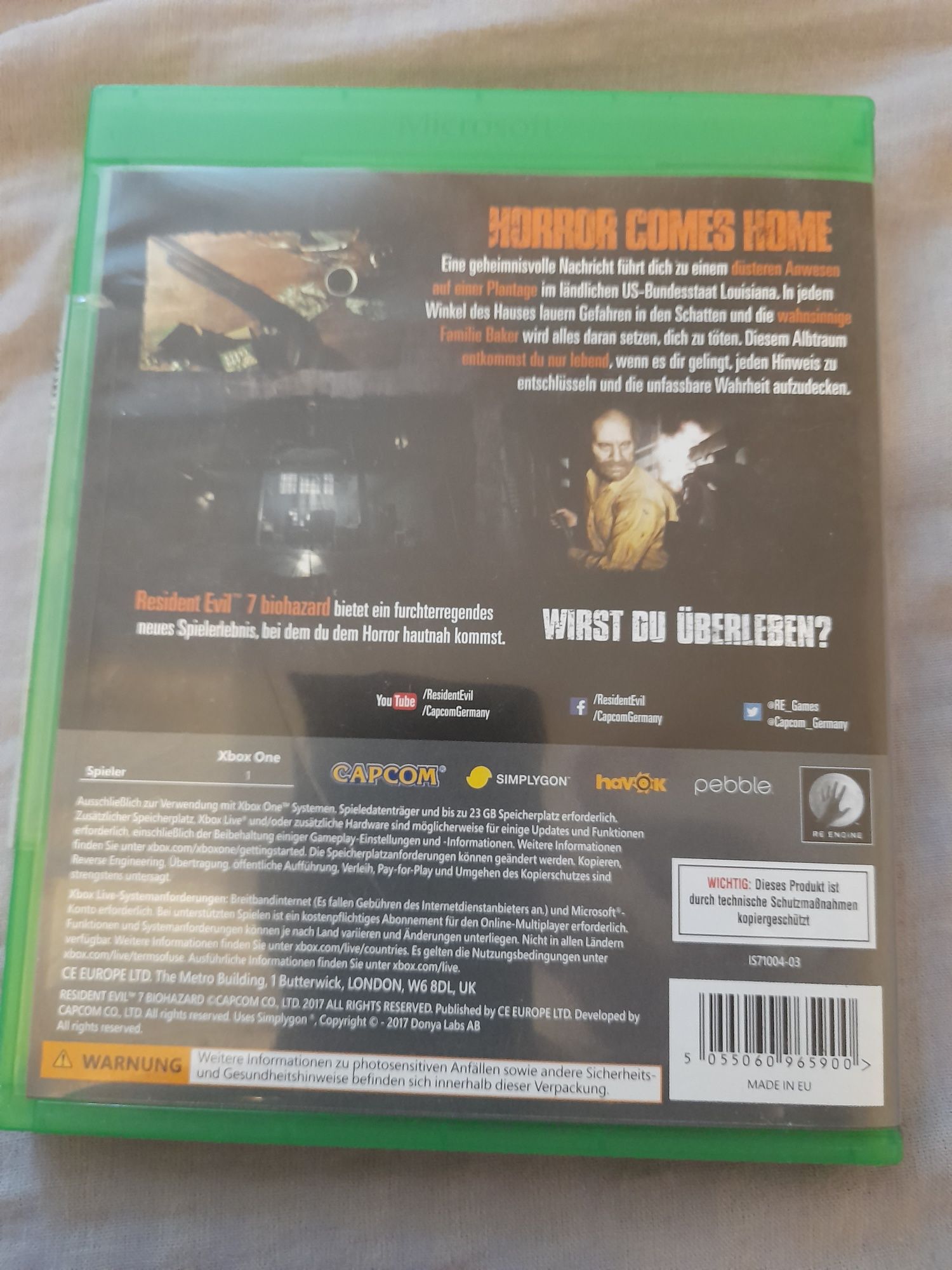 RESIDENT EVIL Biohazard Xbox one