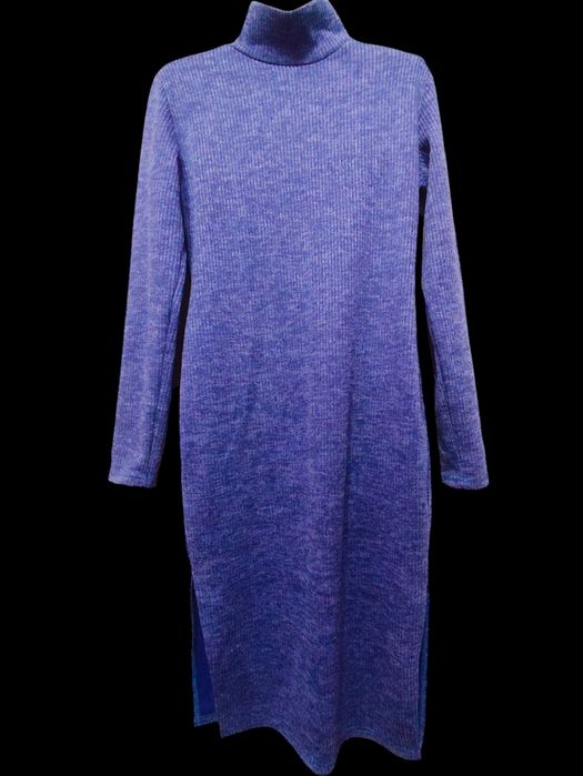 Плаття-светр жіноче тепле міді з високим горлом