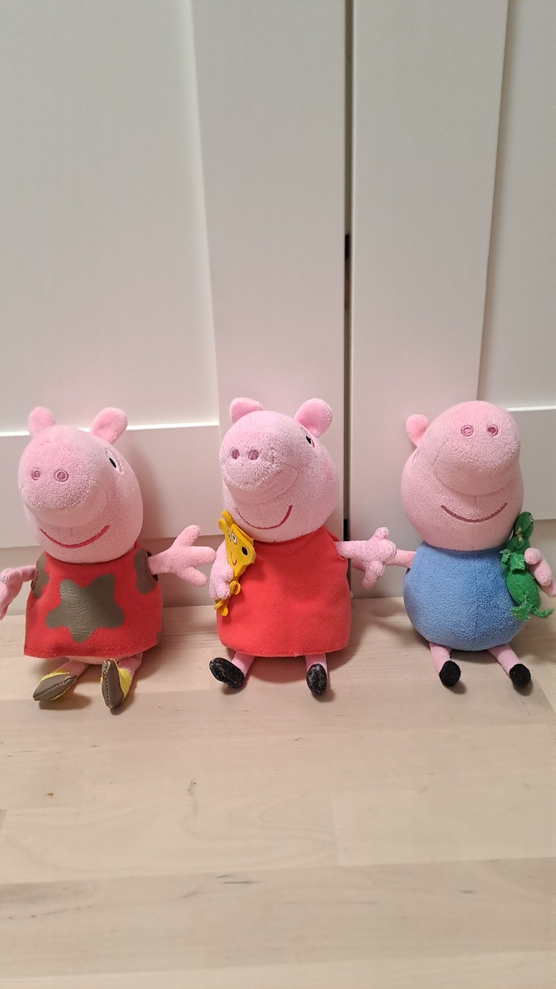 Oryginalne Maskotki Przytulanki Świnka Peppa, Peppa Pig 3 szt