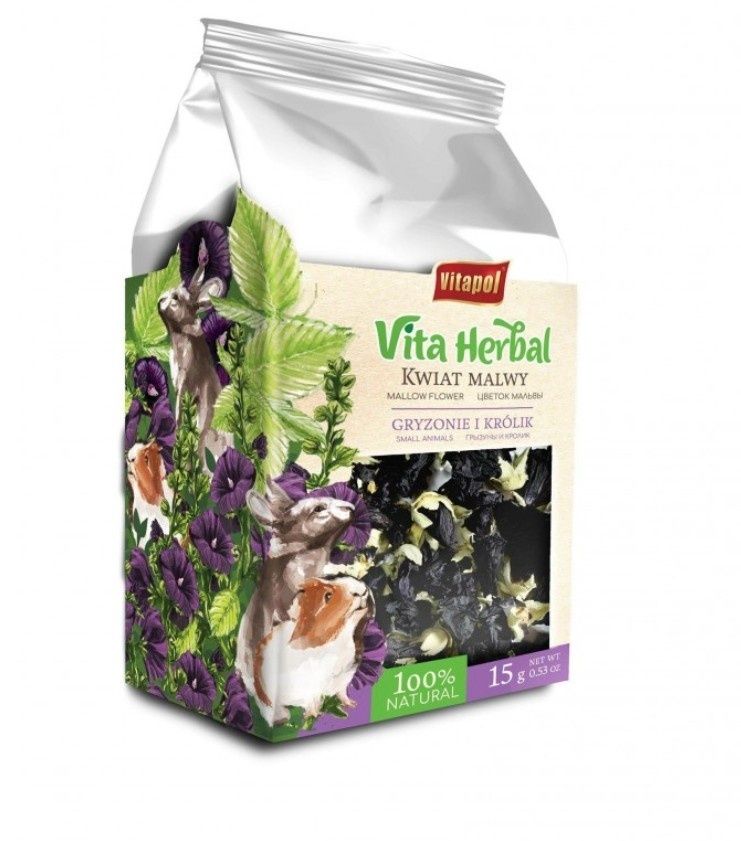 Vita Herbal dla gryzoni i królika, kwiat malwy, 15g