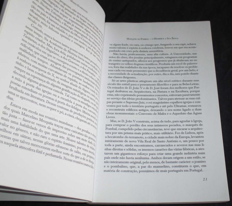 Livro O Marquês de Pombal Mário Domingues Prefácio