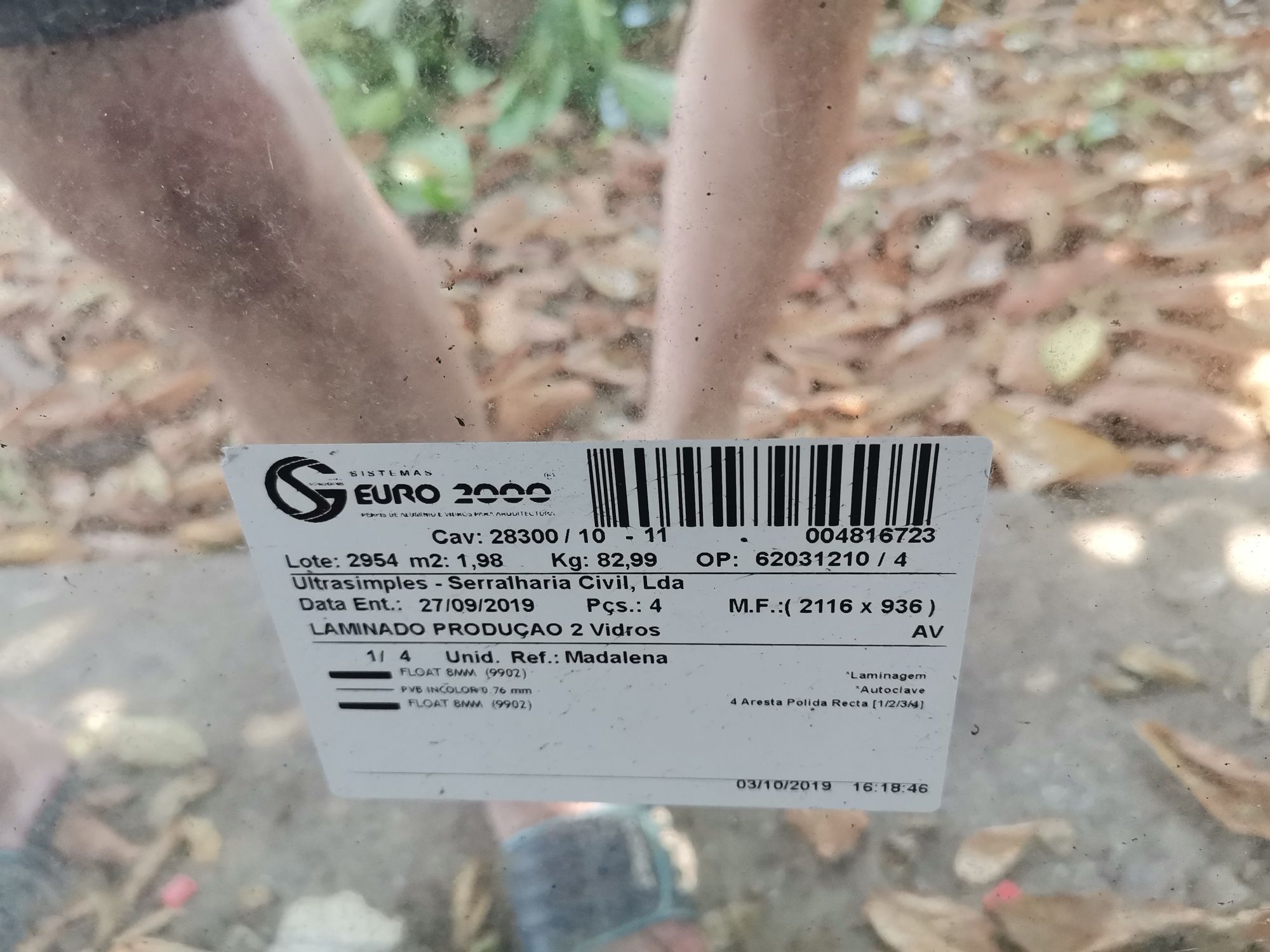 Vidro / tampo temperado e laminado 2metros