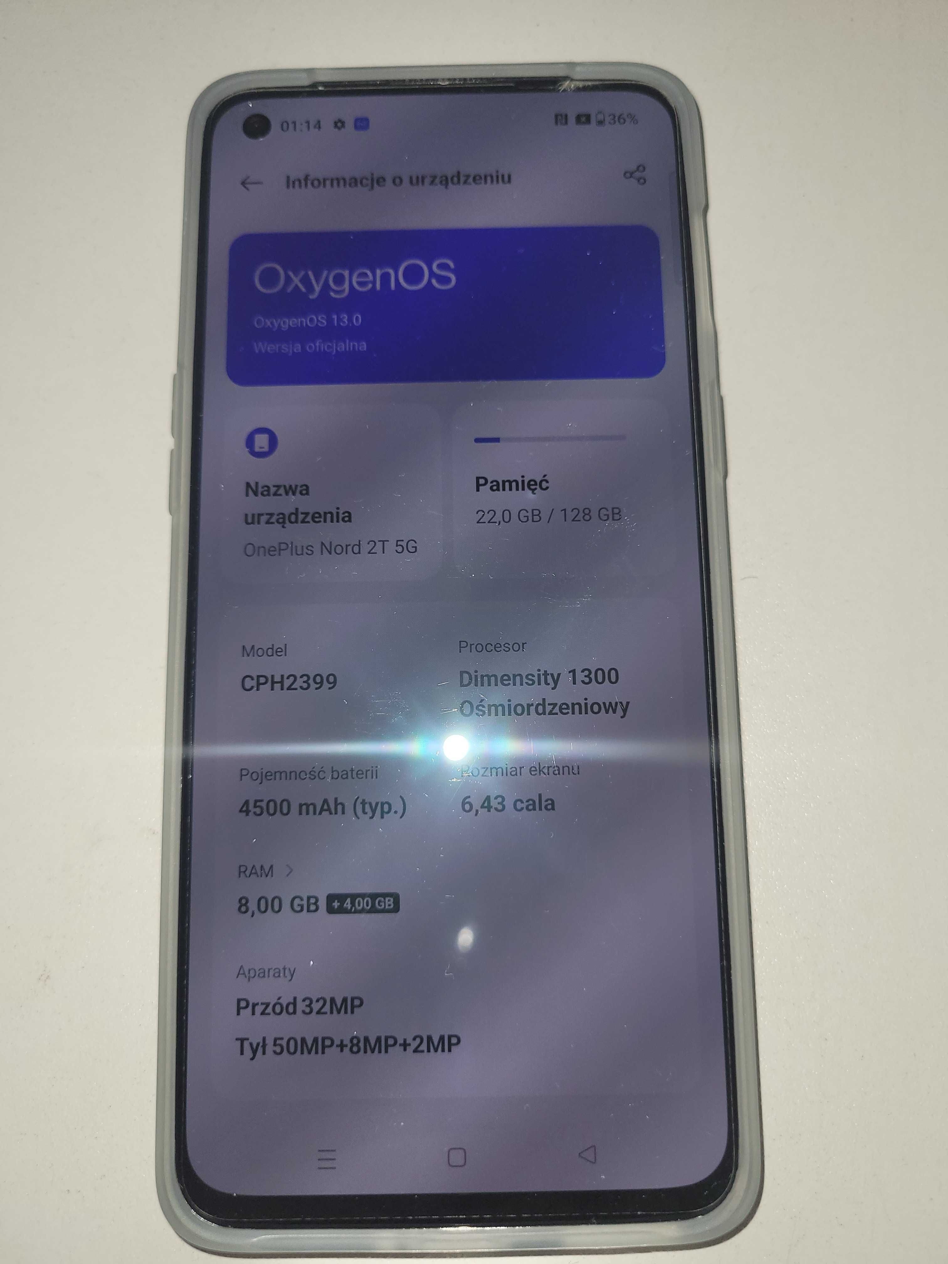 OnePlus Nord 2T 5G 8/128GB komplet