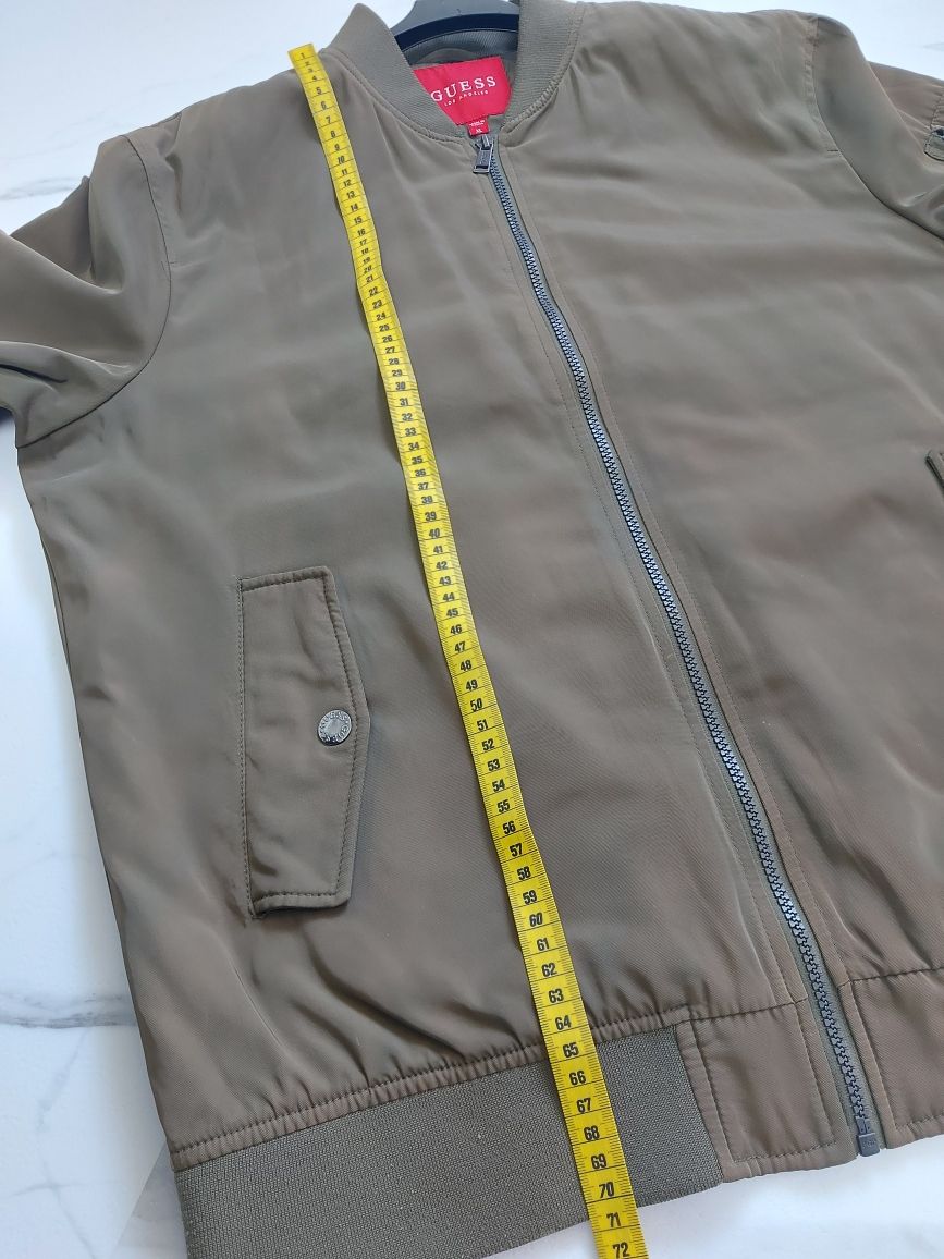 Kurtka Guess XL męska wiosenna khaki oliwka bomberka flyers