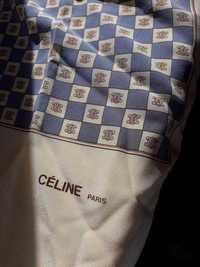 Celine 100%шелк шаль made in france