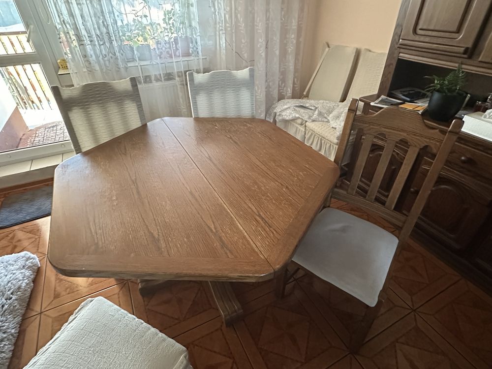 Piekne meble stol i 6 krzesel