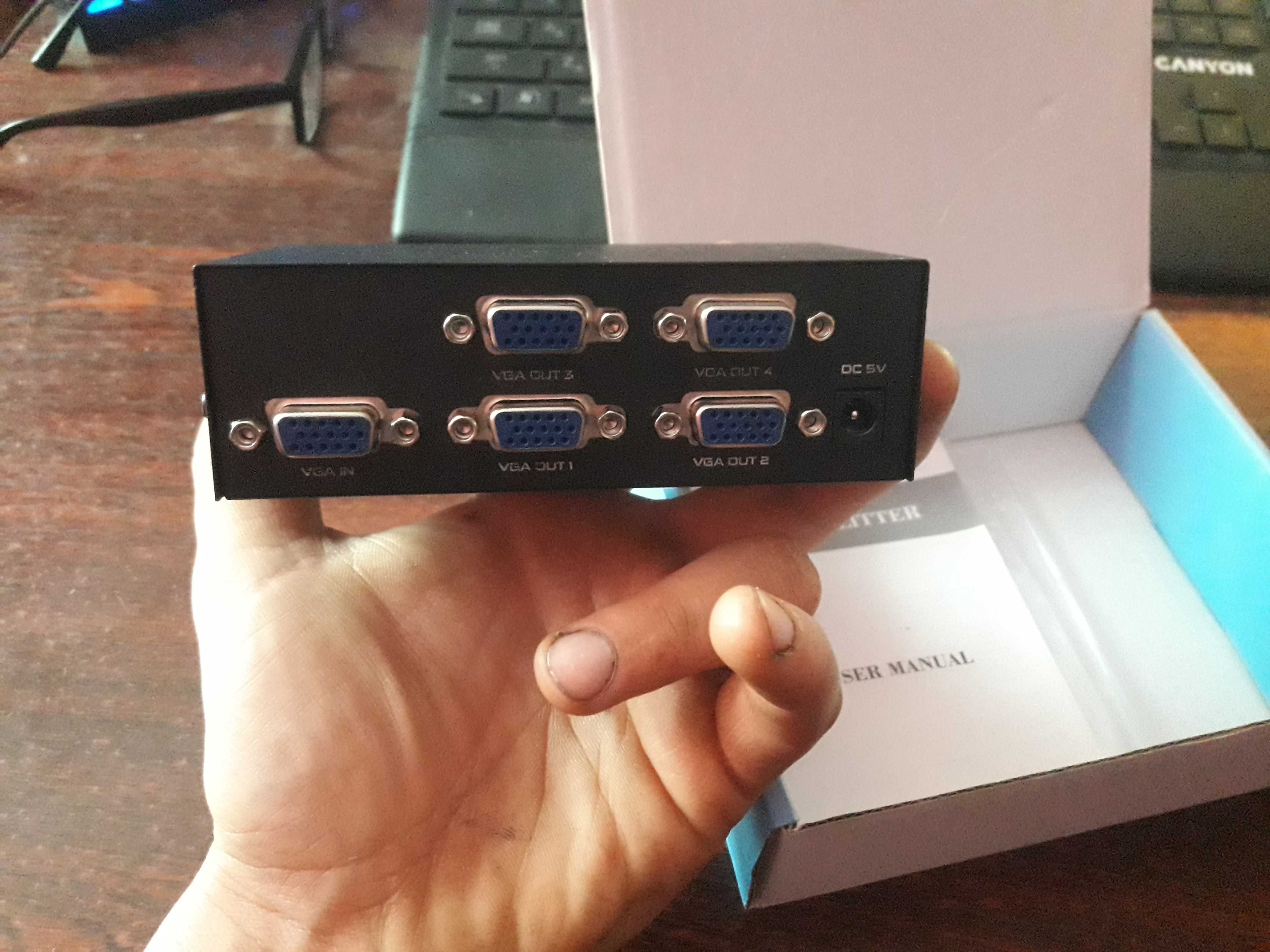 VGA Splitter, VGA сплітер, VGA розгалужувач. На 4 порти.