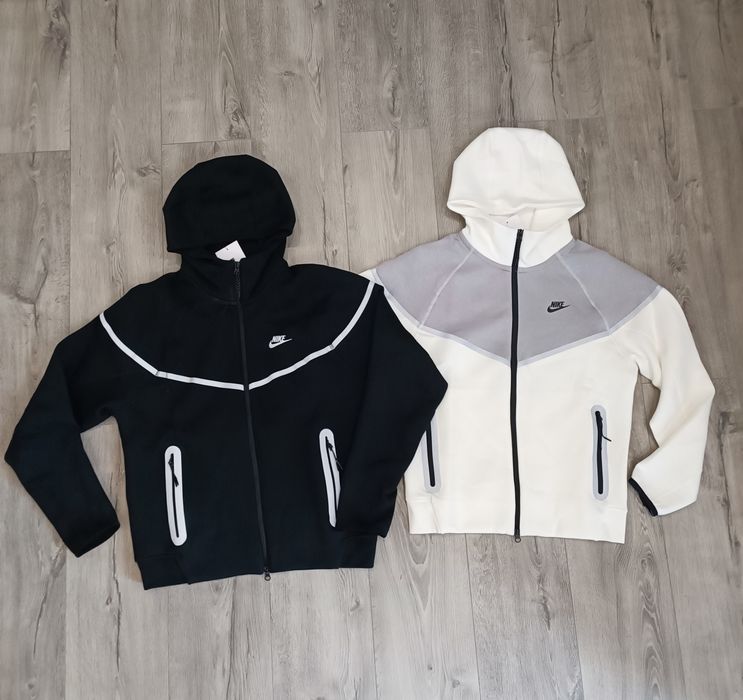ЗИП худи Nike Tech Fleece Reflective Black White