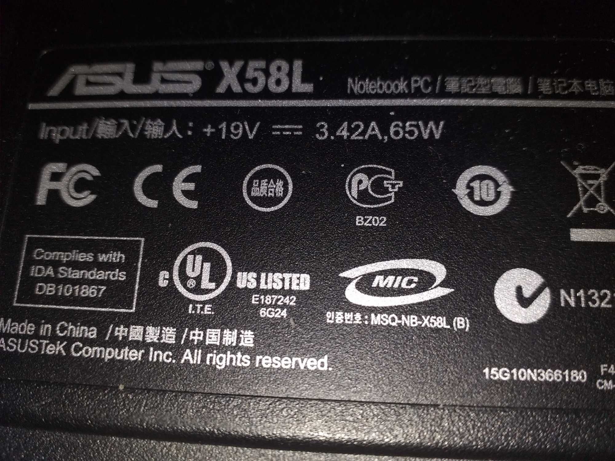 Laptop Asus X58LE