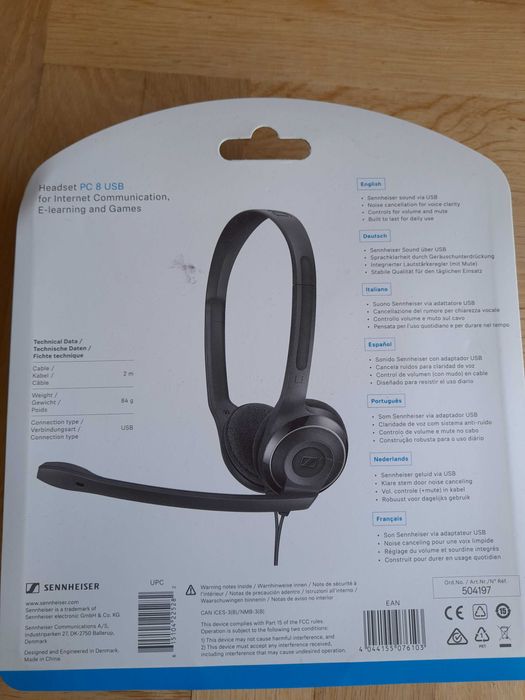 Słuchawki Sennheiser PC8 USB Nowe