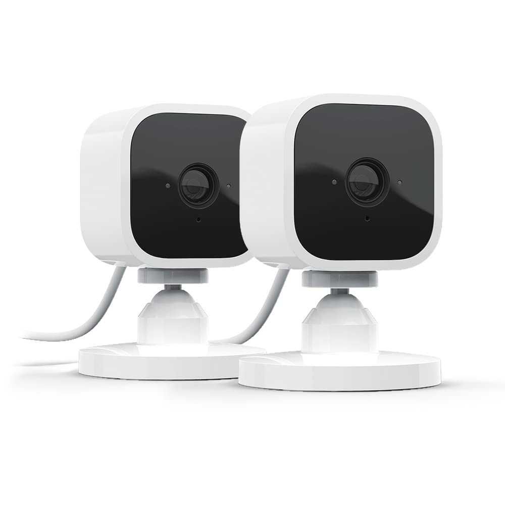 Amazon Blink Mini, Câmara de Segurança HD 1080P, Conjunto de 2 Câmaras