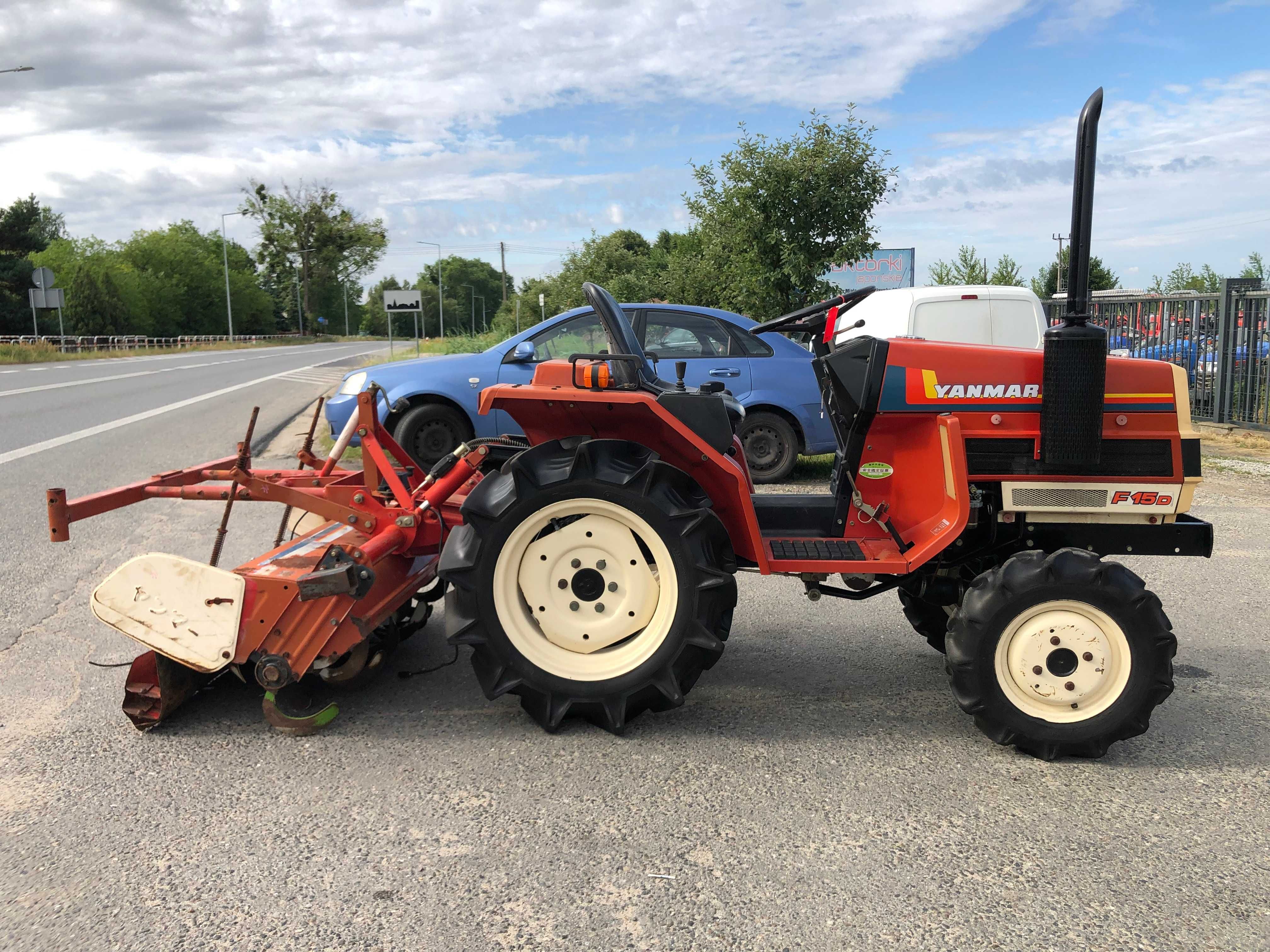 Traktorek Yanmar F15 z glebogryzarką 15KM 4x4