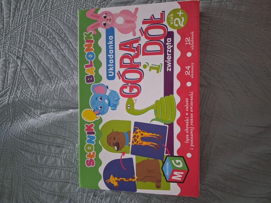 Układanka gra dziecięca 2+ góra I dół zwierzęta