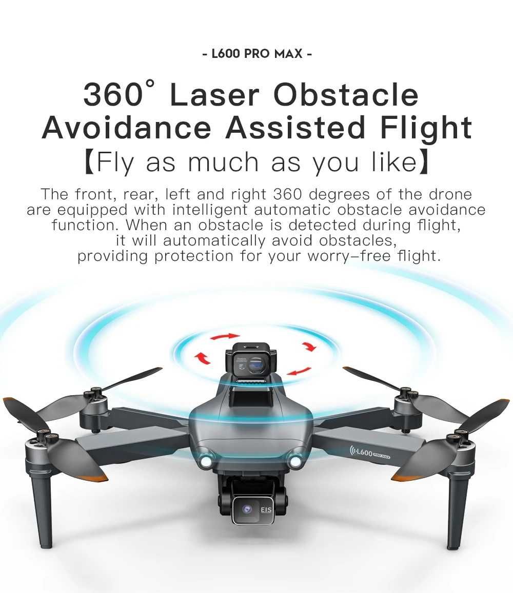 Dron L600-1 PRO MAX 3-Axis Gimbal GPS WiFi LCD SD w pilocie.