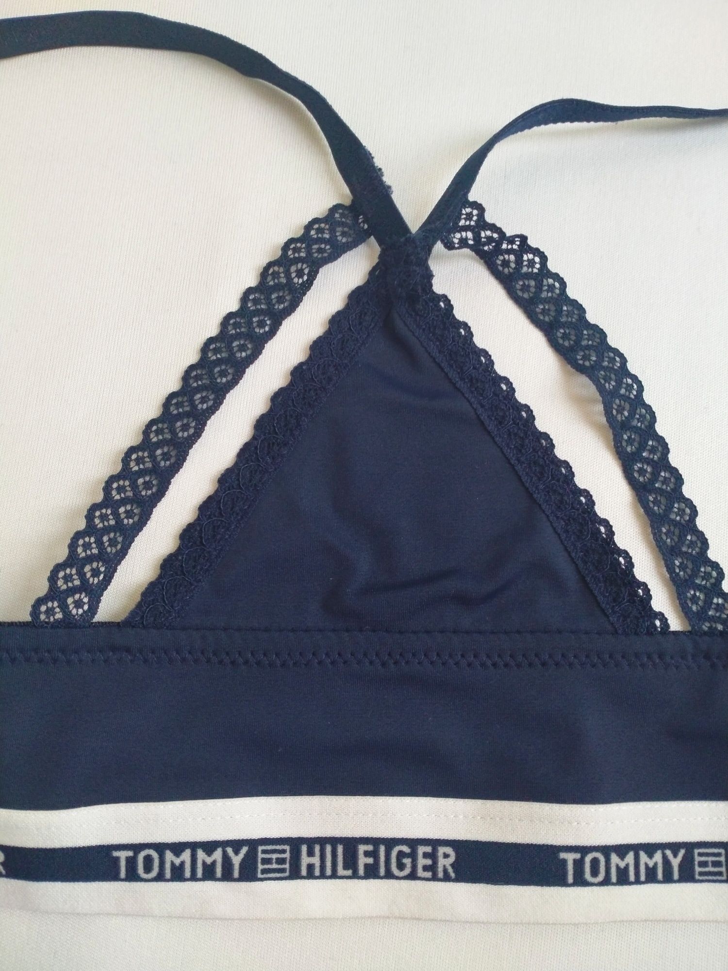 Biustonosz Tommy Hilfiger push up 80B granatowy