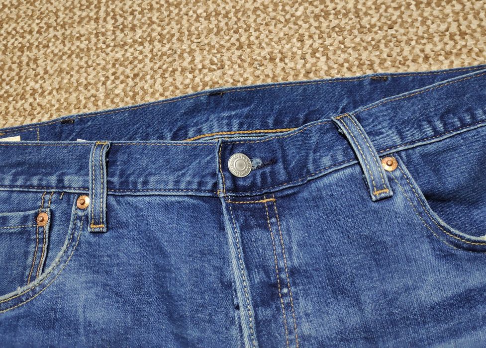 Levi's 501 premium W38 L30 джинси straight оригінал блакитні