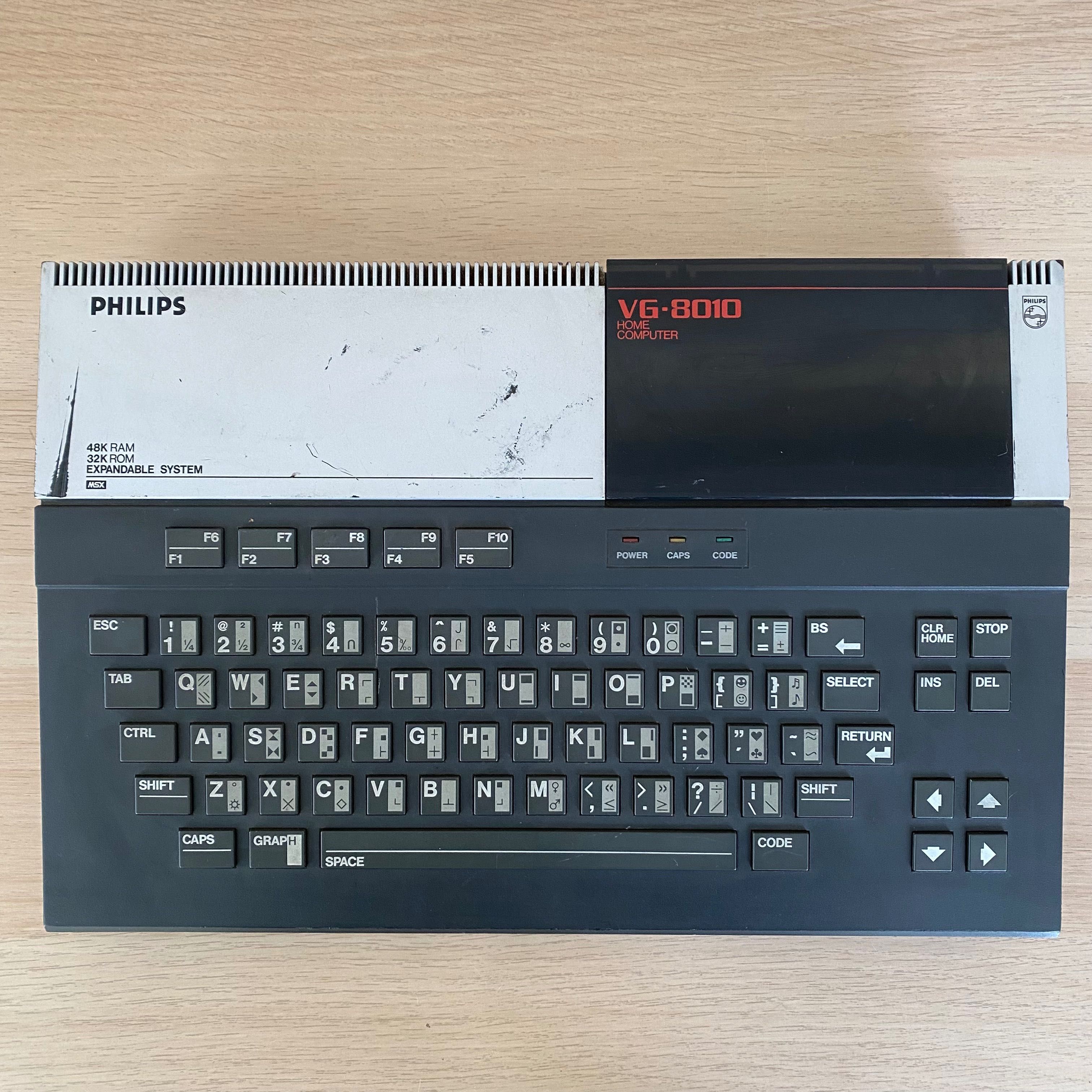 Consola Computador PHILIPS MSX VG-8010 + fonte VU-0022 original top!