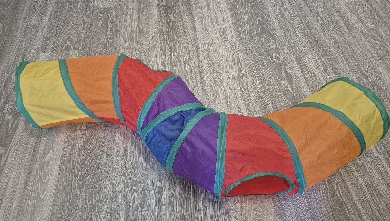 Тунель для котів вигнутий з двома додатковими отворами б/у