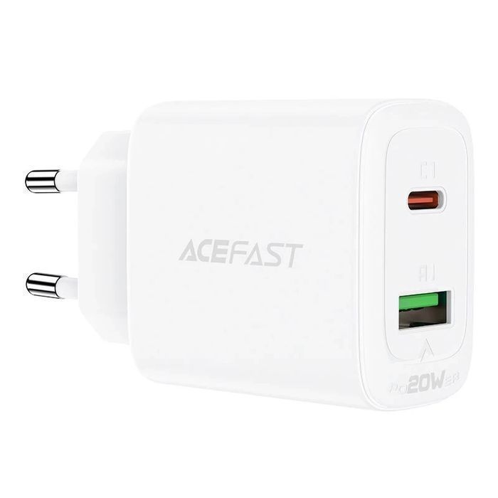 Acefast ładowarka sieciowa USB Typ C / USB 20W, PPS, PD, QC 3.0, AFC,