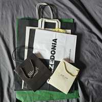 Duży zestaw toreb papierowych Benetton, Calzedonia, Sephora