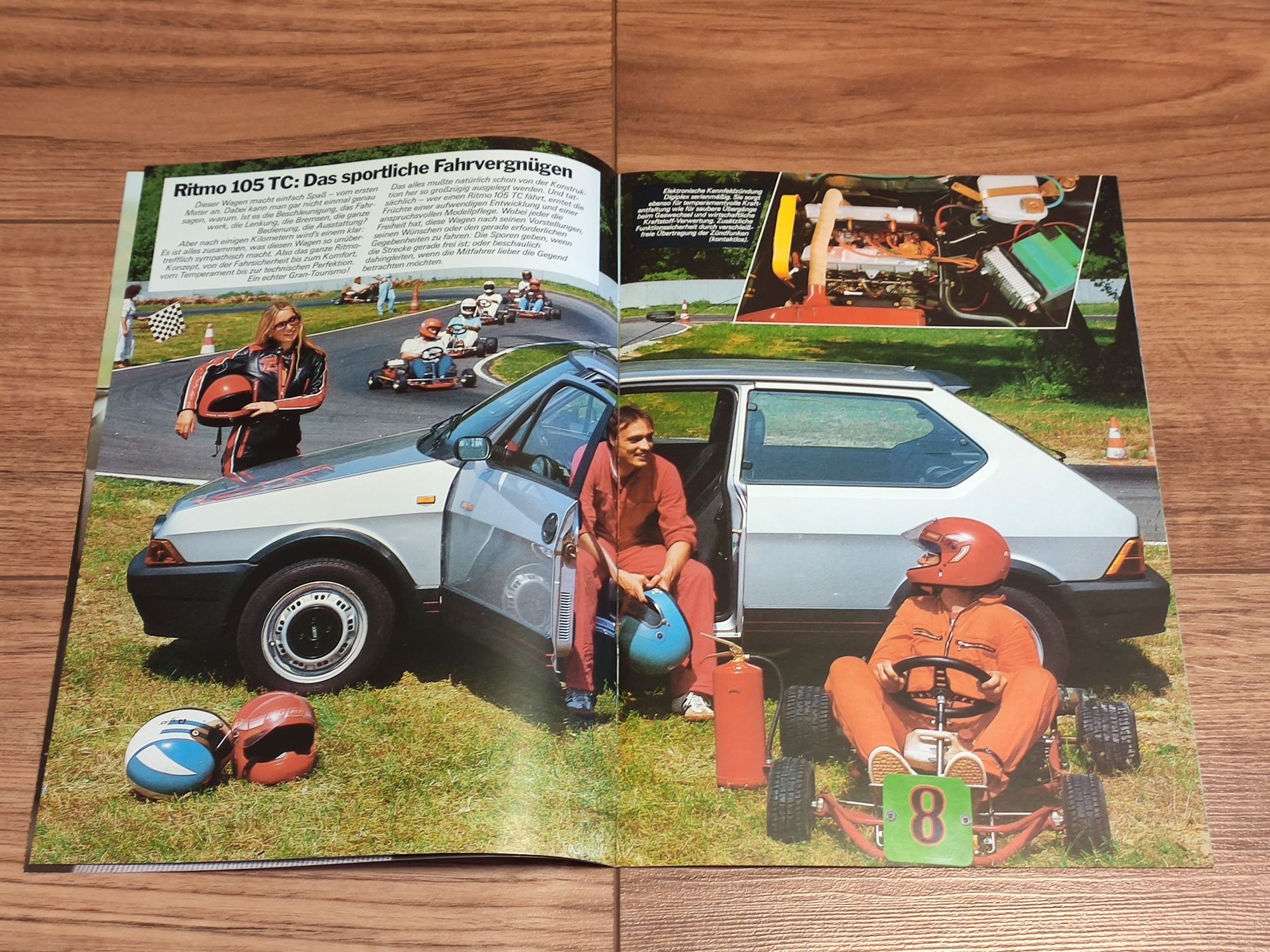 Prospekt katalog folder FIAT RITMO 105 TC / ABARTH 130 TC - 1985 r. -