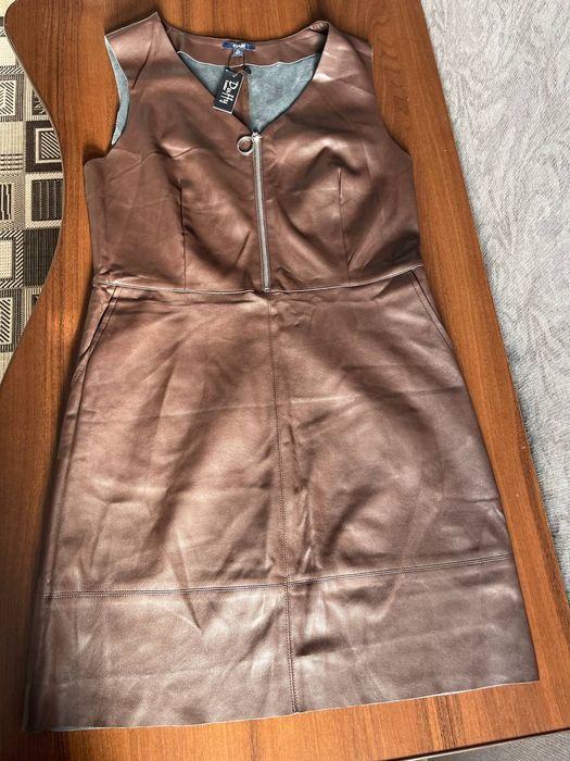 Сарафан еко шкіра, шоколад, коричневий