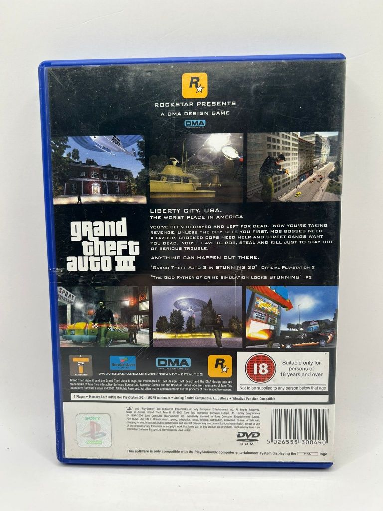 Gta III Komplet z Mapą Ps2 nr 5622