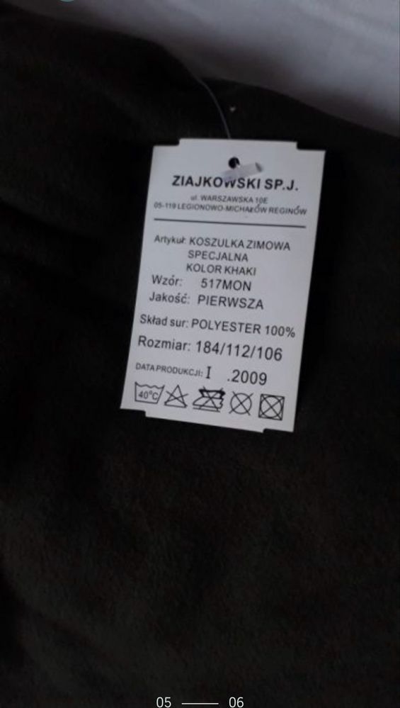 Polar bielizna specjalna koszulka dł. rękaw + kalesony
