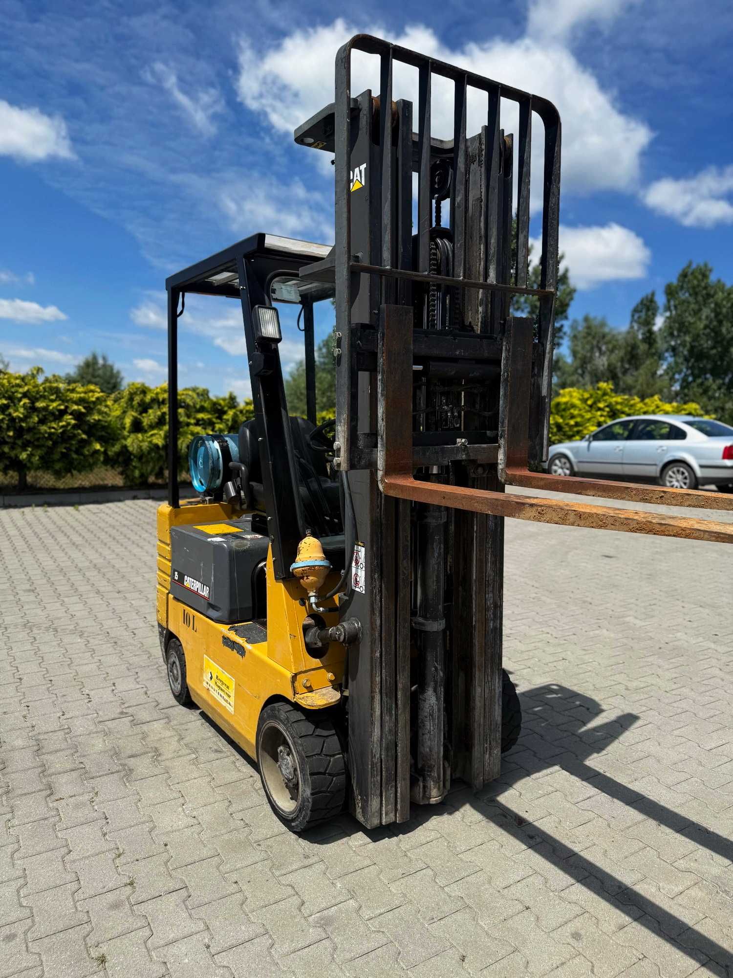 wózek widłowy CATERPILLAR GC15 LPG automat Triplex 5.50m przesuw 1998'