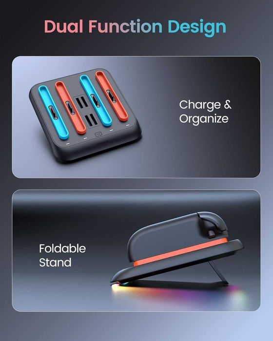 TRANSNOVO Stacja Ładująca do Nintendo Switch 2 z RGB