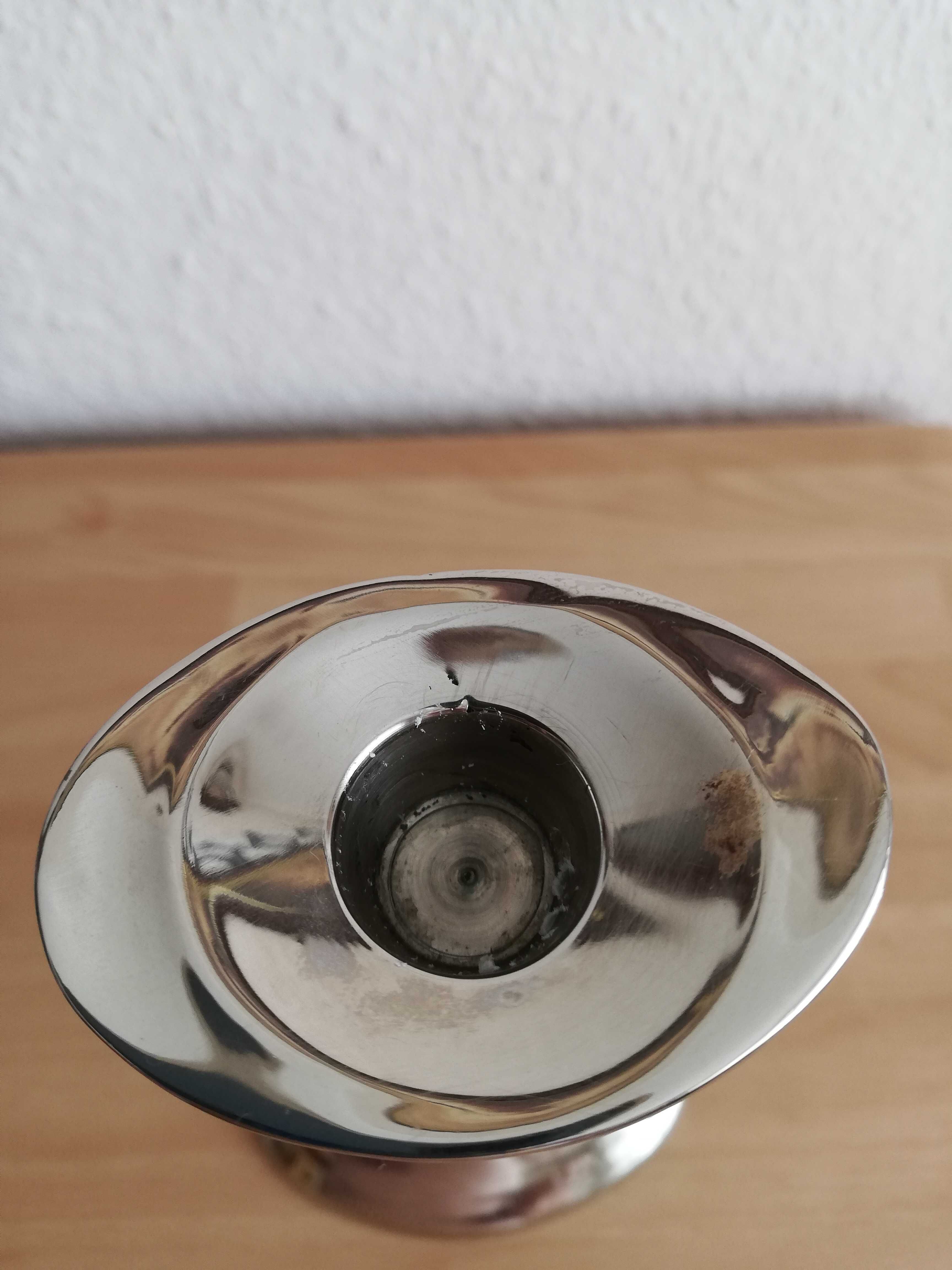 Подсвечник высокий цвет серебра